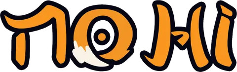 Logo NO HI da biblioteca da Steam, laranja com contorno grosso.